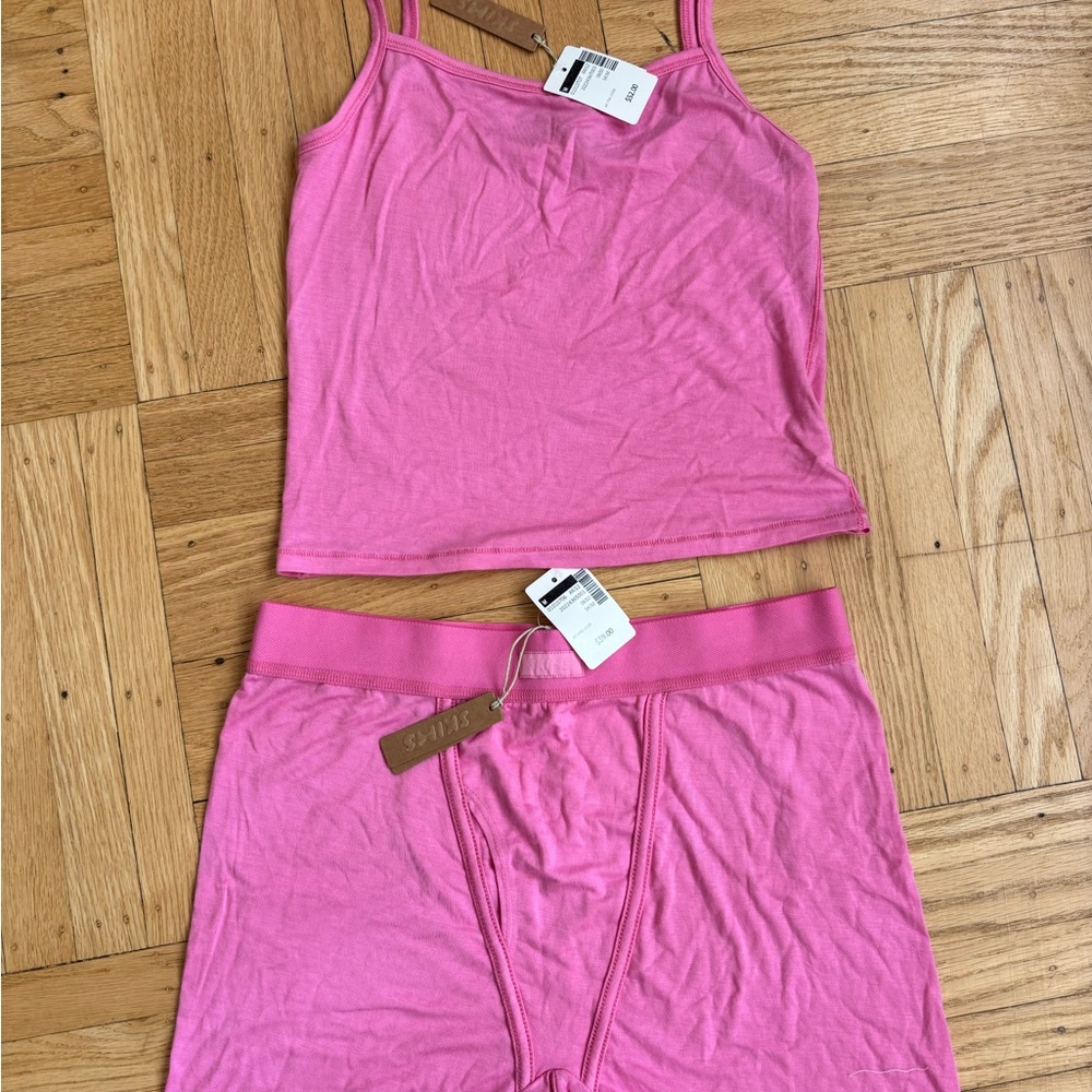 SKIMS Pink Bubblegum lounge set